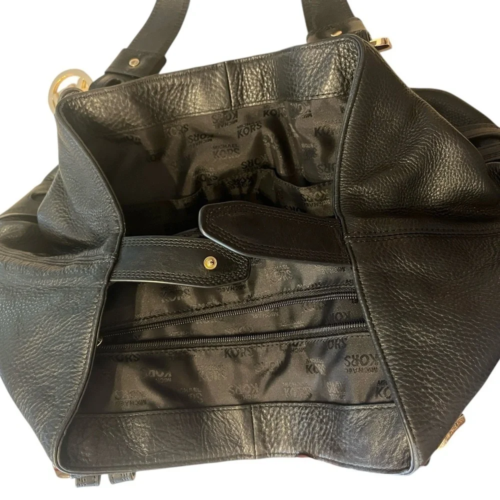 MICHAEL Michael Kors Harness Grab Bag Black Leather Shoulder Bag